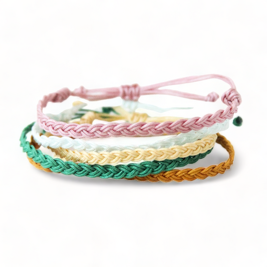 Boho Single Color SKINNY Braided Bracelet