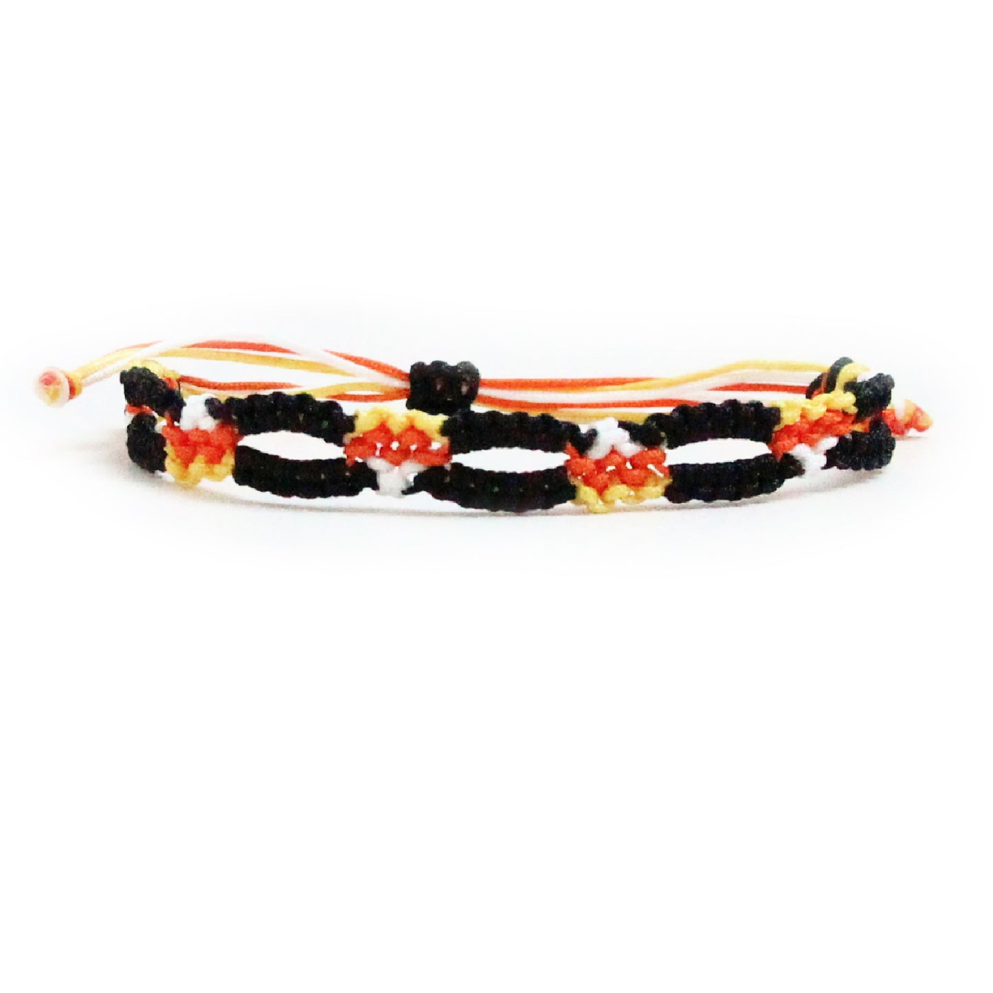 Candy Corn Chain Knotted Bracelet