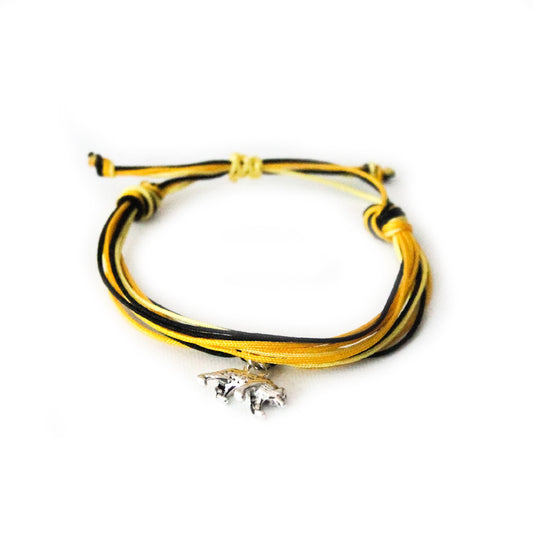 Yellow, Gold, and Black Wizard House Bracelet