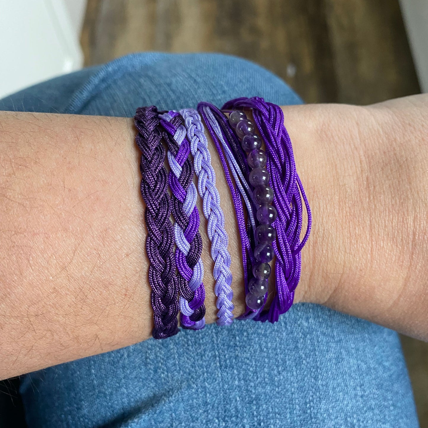 Purple Awareness Bracelet Stack