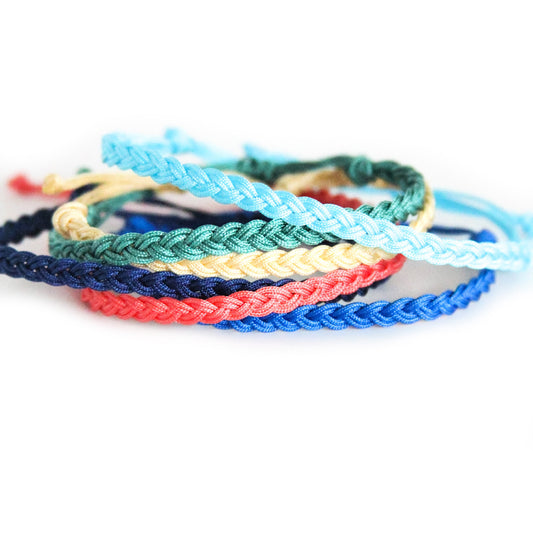 Sup Beaches Single Color SKINNY Braided Bracelet