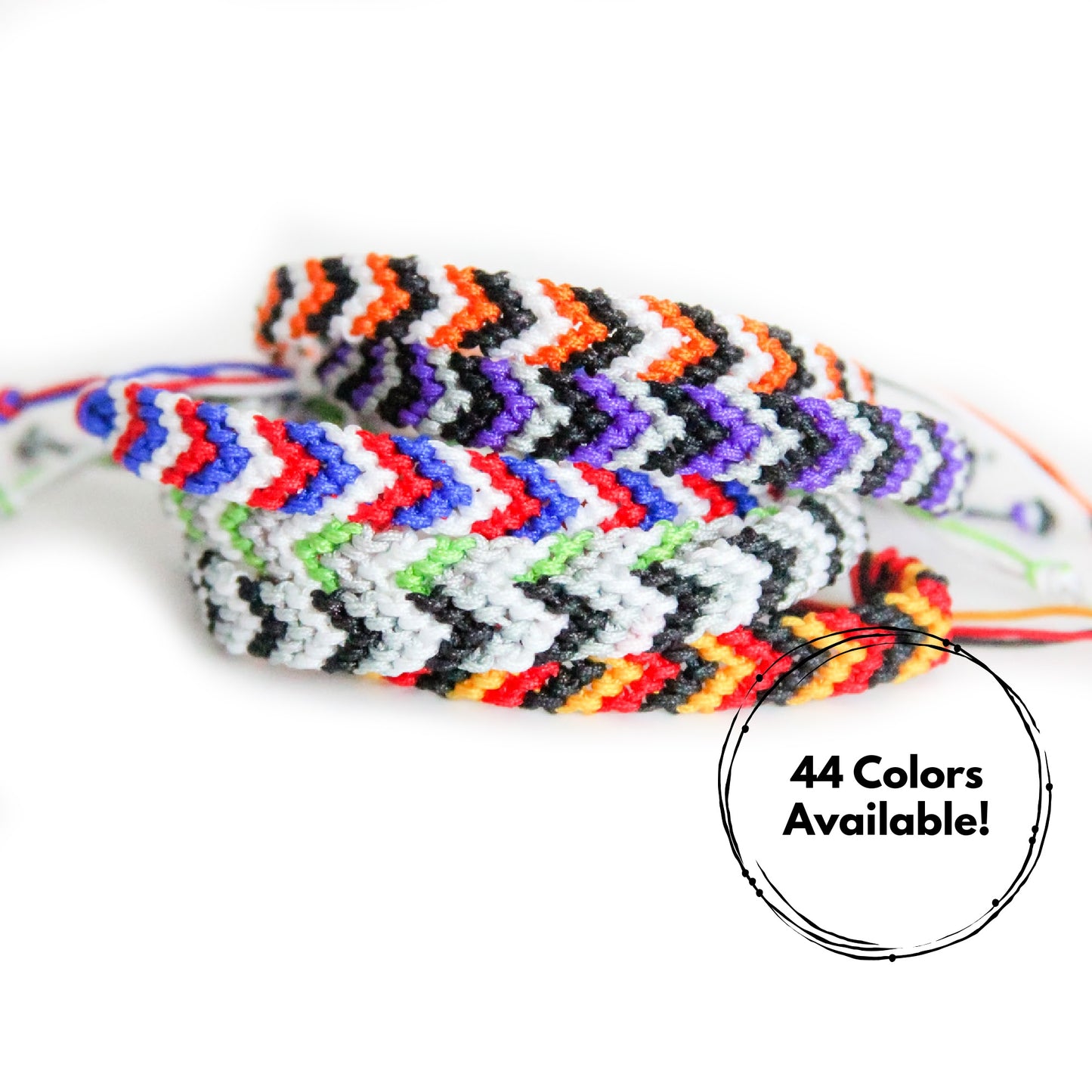 Three Color Knotted Chevron Bracelet