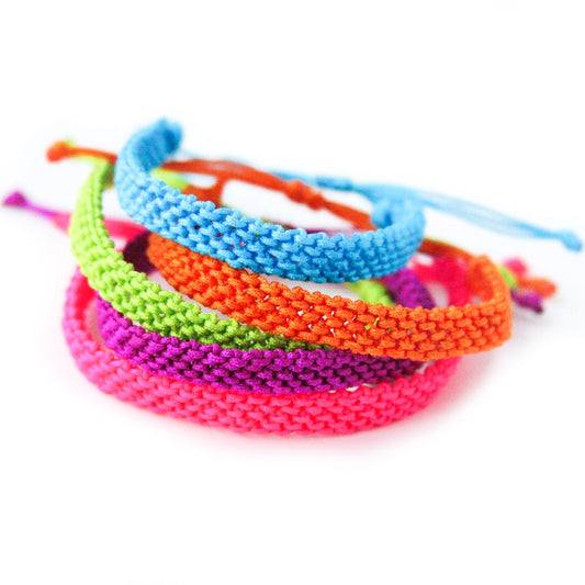 Neon Single Color Knotted Bracelet